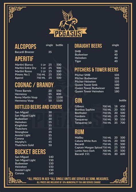Lounge Menu .